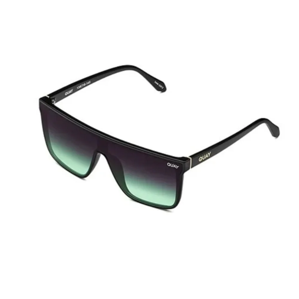 Quay Nightfall Black on Black Fade Mint Square Unisex‎ Sunglasses brand new